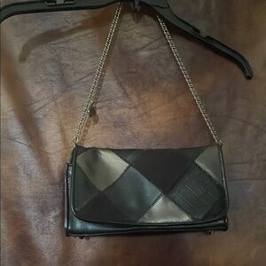 Elegant Black Patchwork Women's Bag